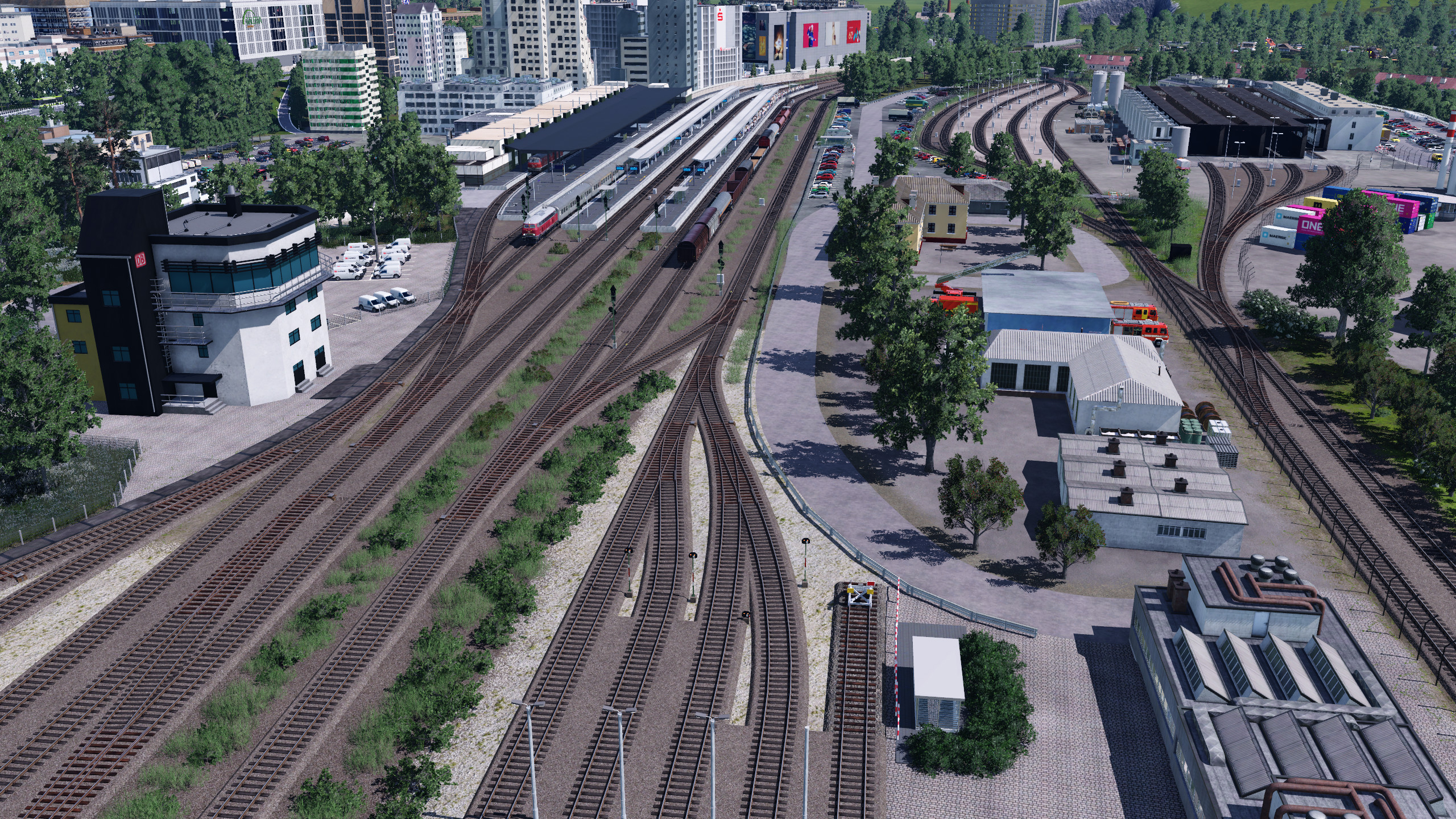 Bahnof Kempten mit Blick auf das Bw