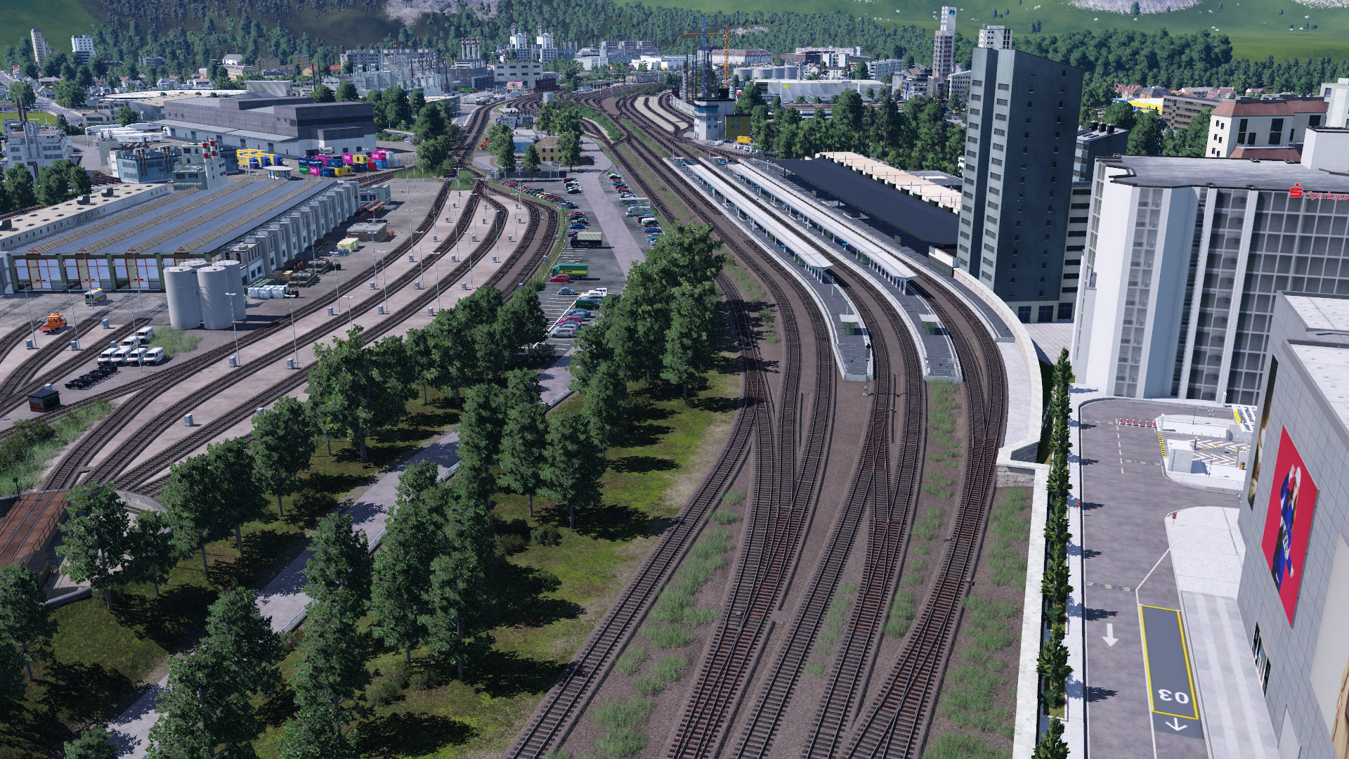 Bahnof Kempten mit Blick auf das Bw6