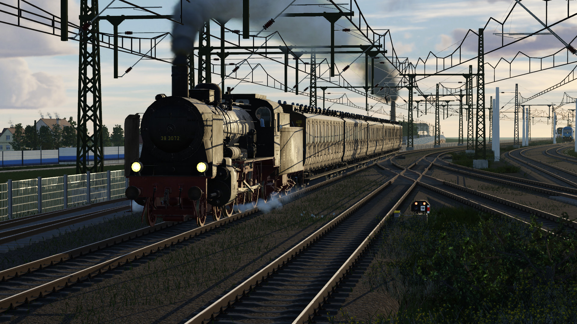Heutiger Sonderzug mit Preußischen Wagen der DRG und BR 38 3072