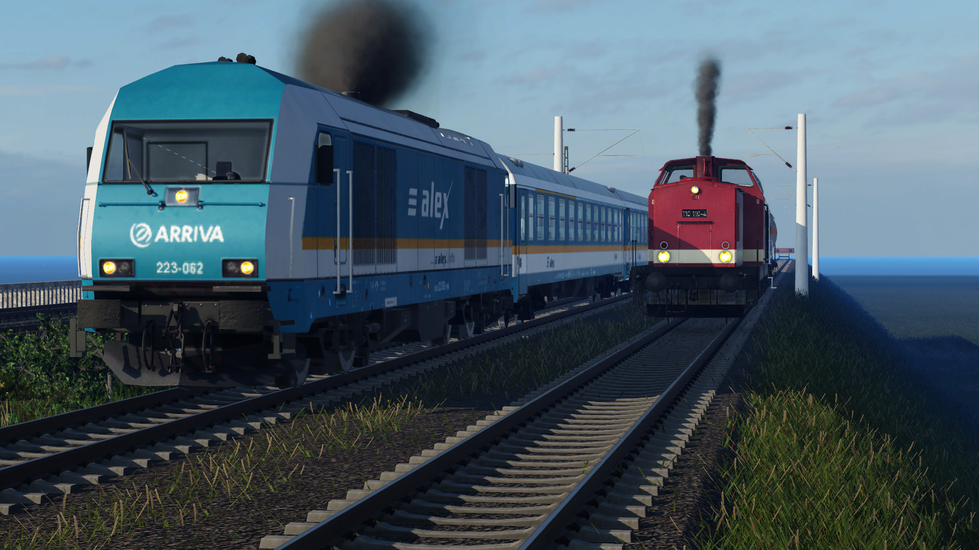 Paralleleinfahrt bei Bresslingen Hbf