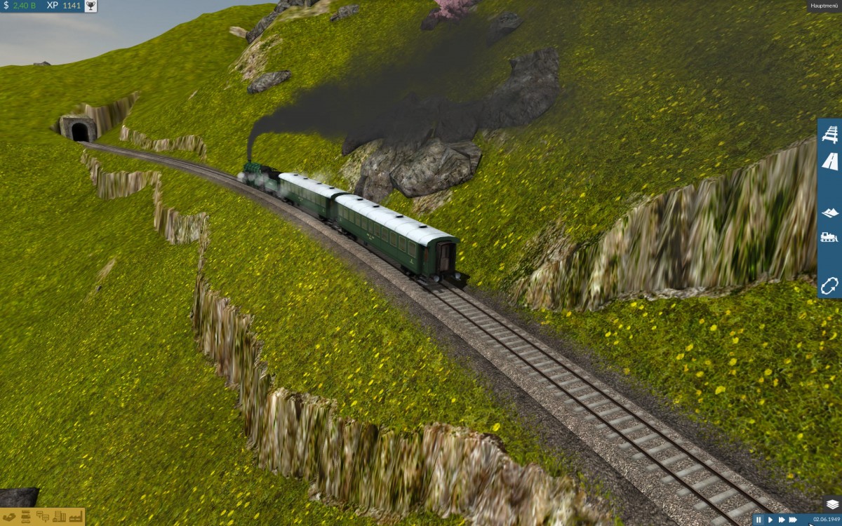 Nebenbahn über ein Gebirge