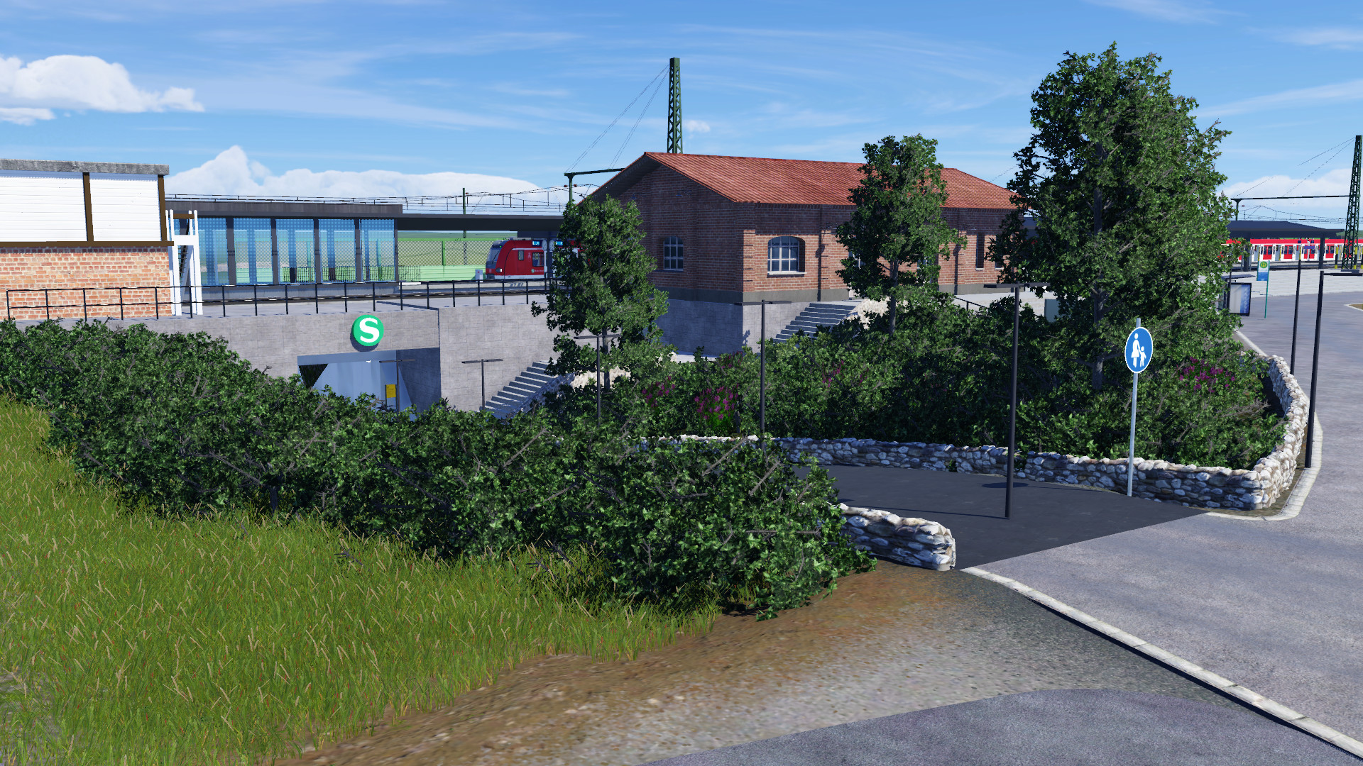 Baureihe 423 als S 1 am Haltepunkt Brunnhof