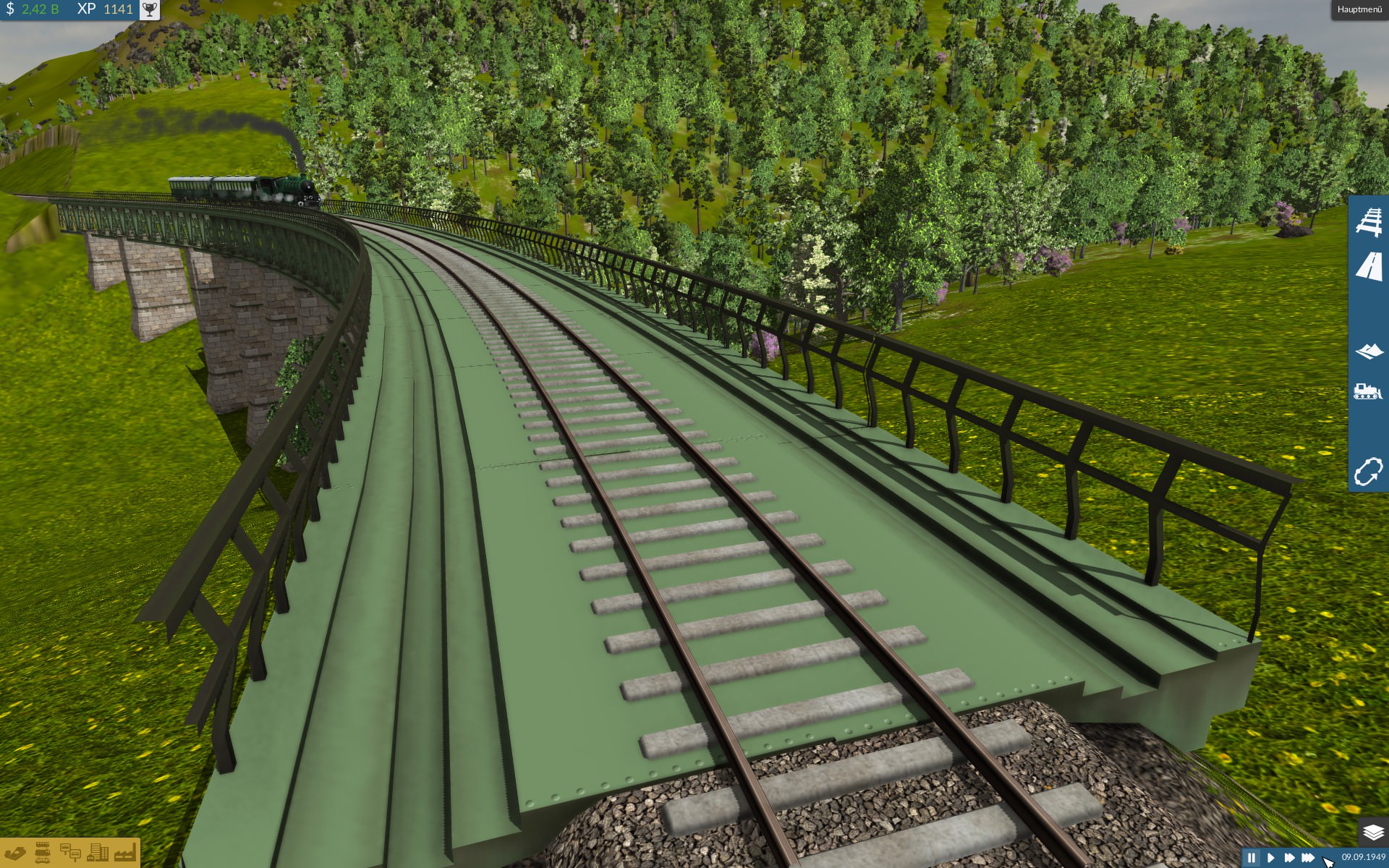 Nebenbahn über ein Gebirge