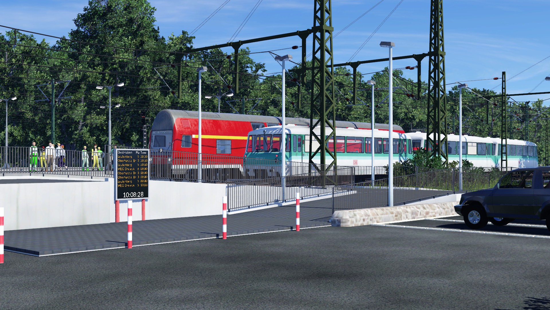 Ersatzzug und Muesumsbahn.