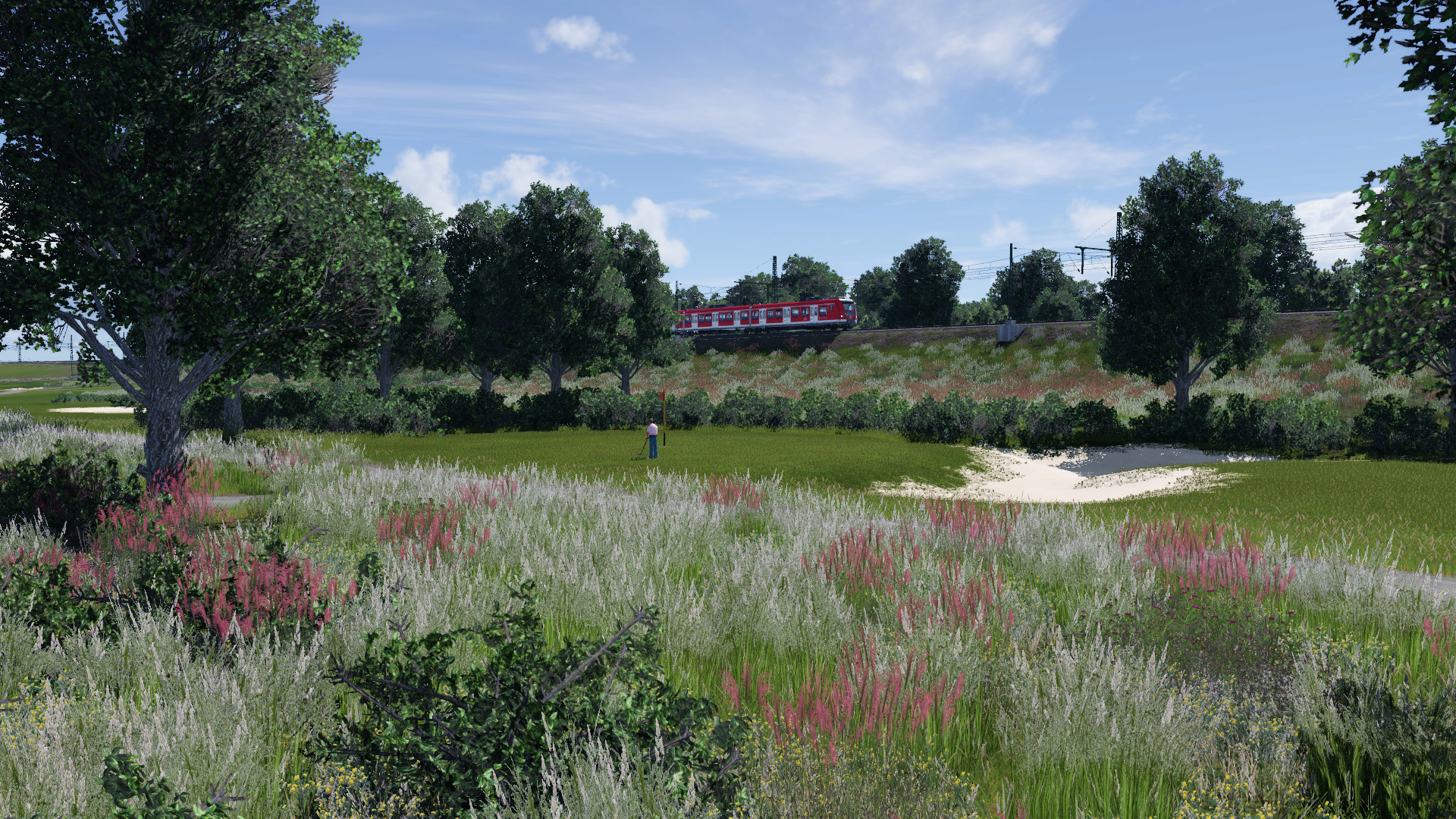 S1 passiert den Golfplatz Moosbruck
