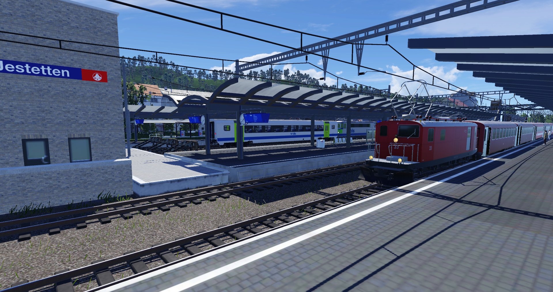 Zweispurige Bahnhof