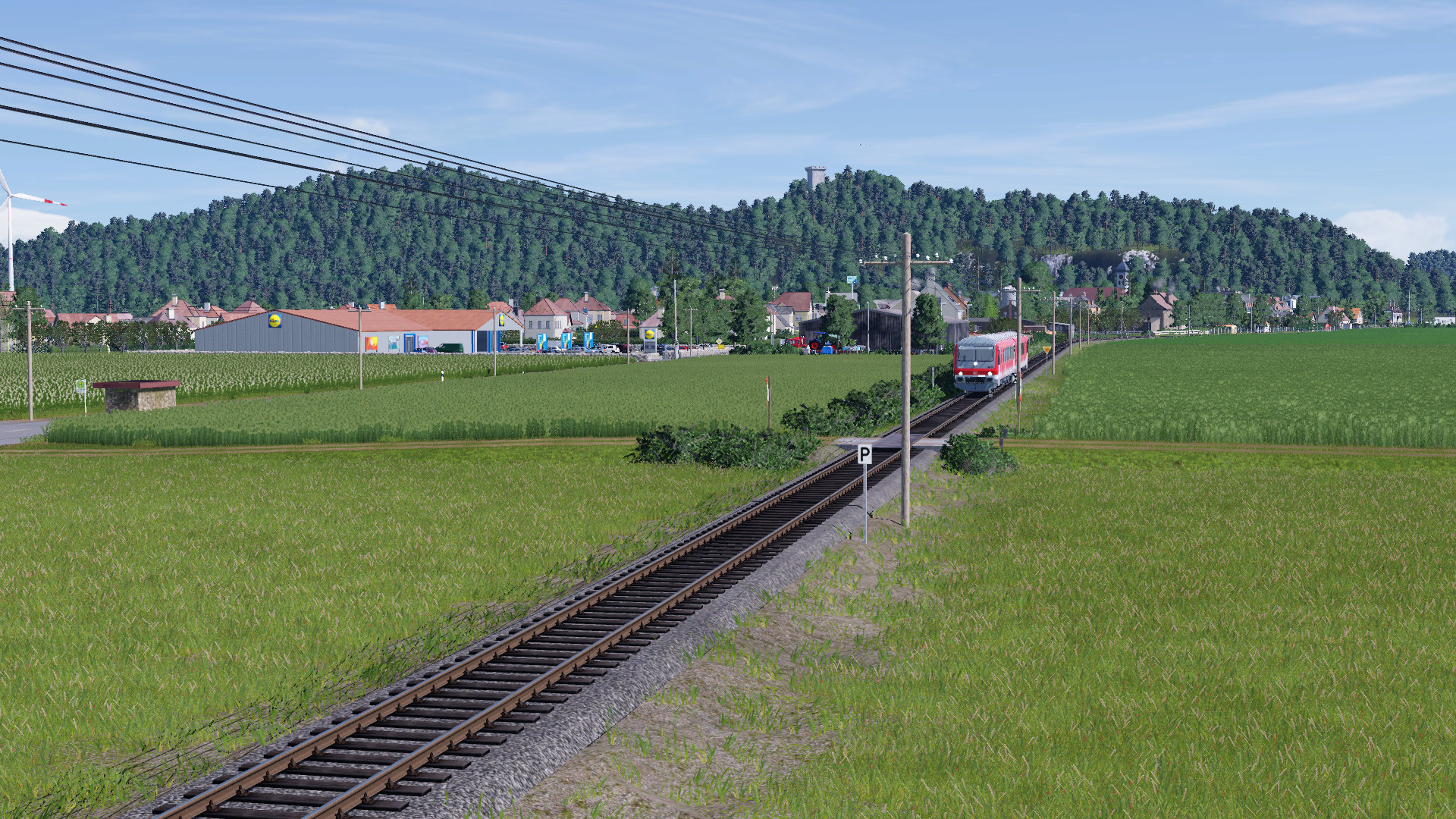 Baureihe 628 als RB 33 verlässt Waldham in Richtung Niederotting