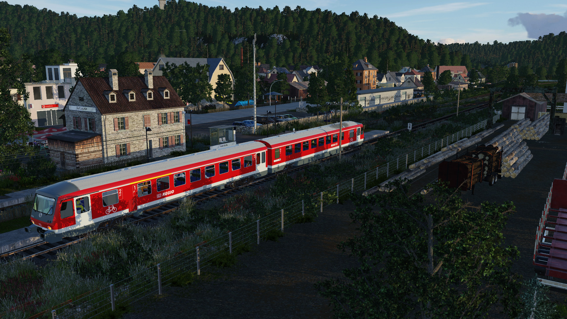 Der 5:47-Zug wartet auf Ausfahrt Richtung Zellau