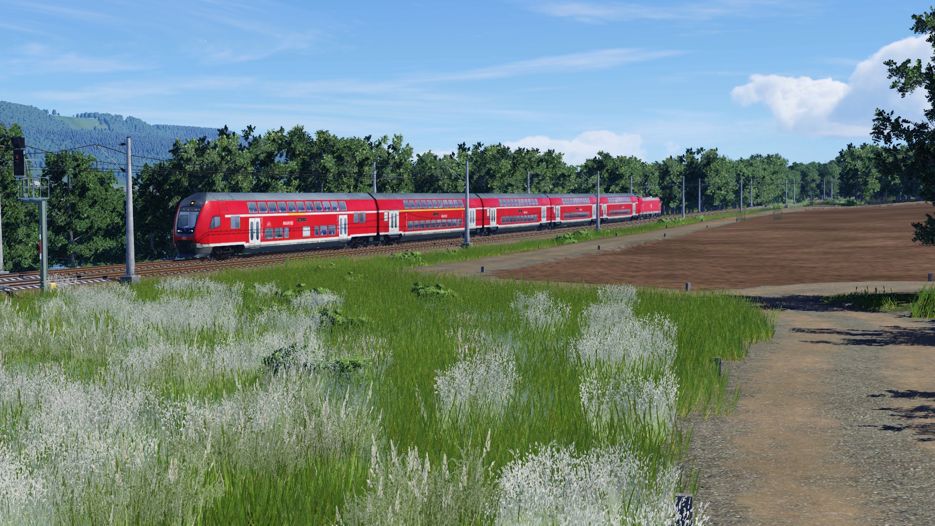 RE 5 auf seiner Morgendlichen Tour