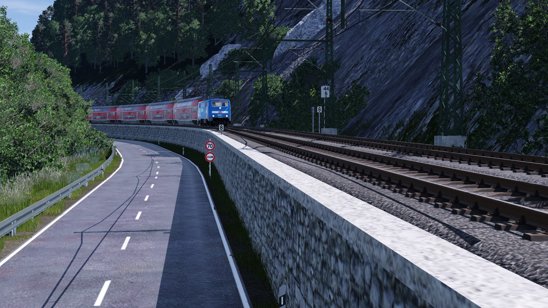 Bahnland Bayern 111 zieht einen RE 3