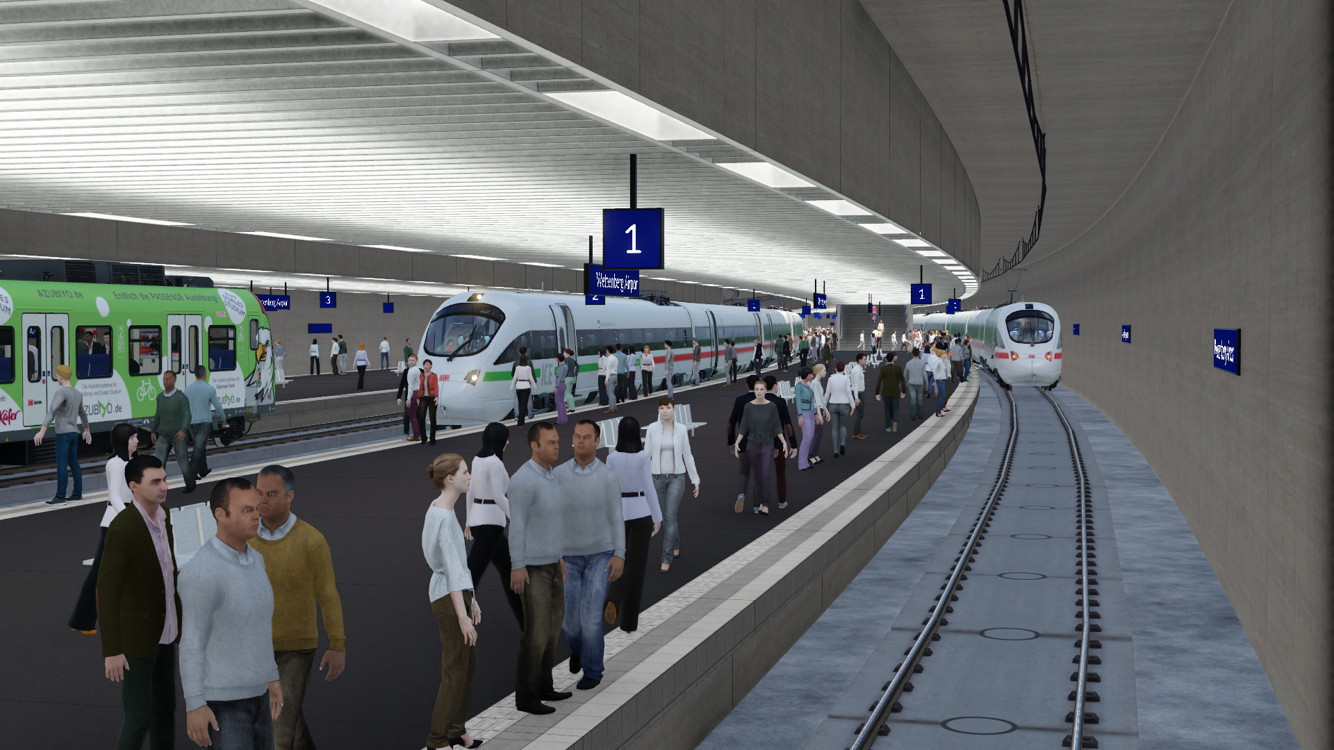 Viel los am Flughafenbahnhof