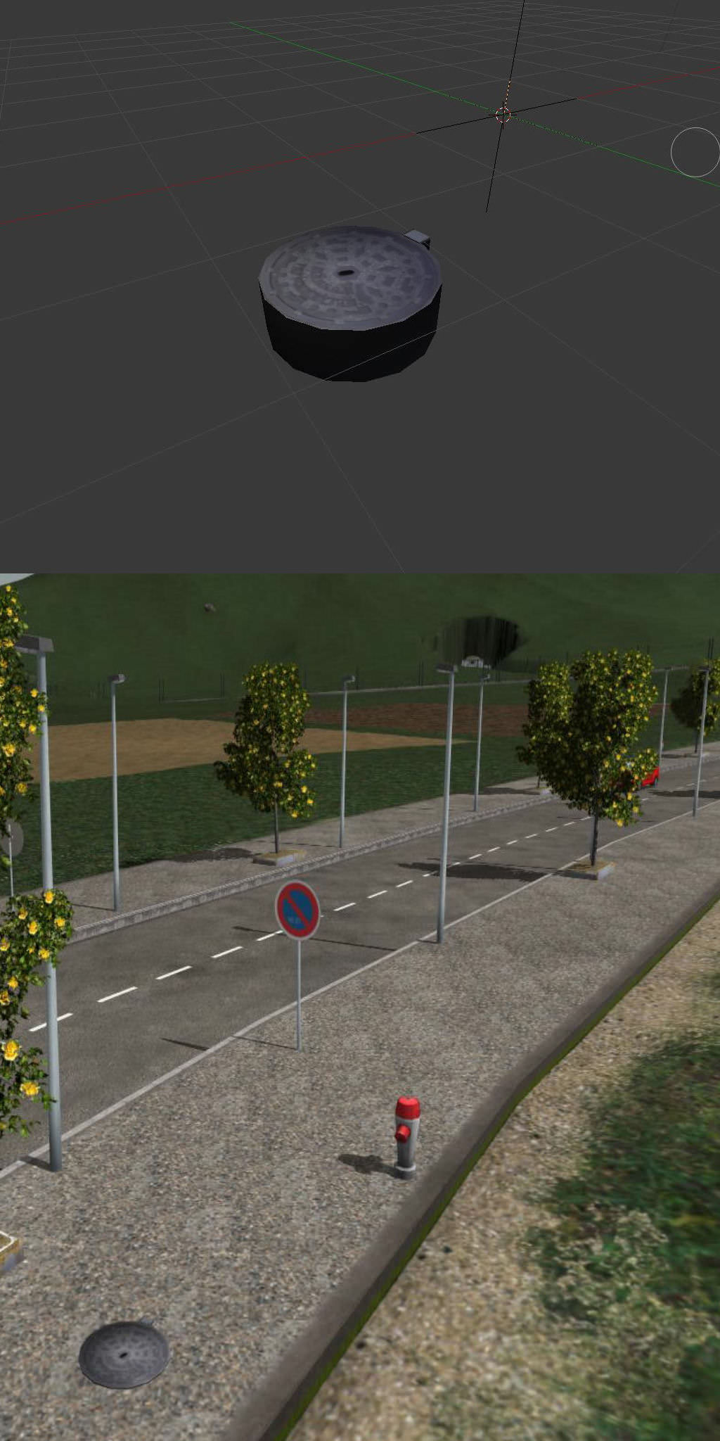 work on street...