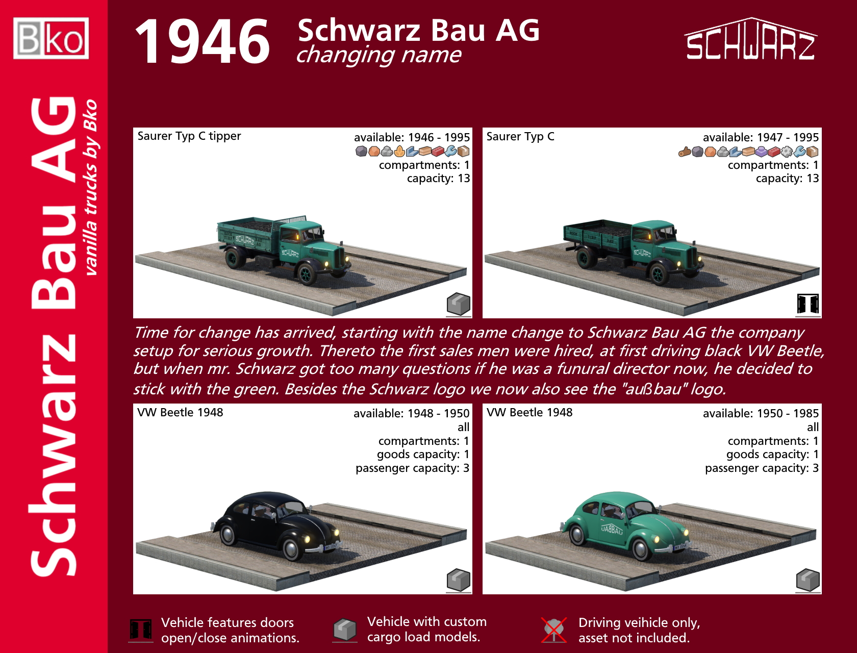 Schwarz Bau UG trucks Era I