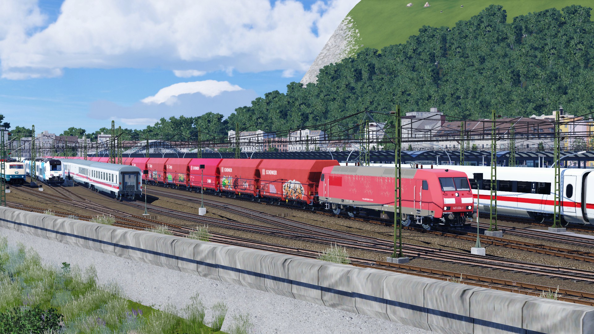 Erzzug in der Wendeanlage