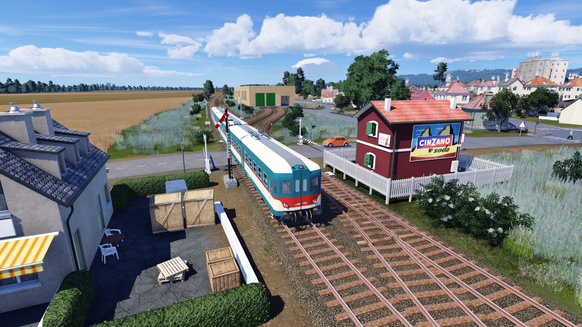 Bahnübergang in Italien in den 60er Jahren