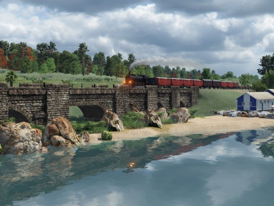 The mixed freight train running on the adriatic line