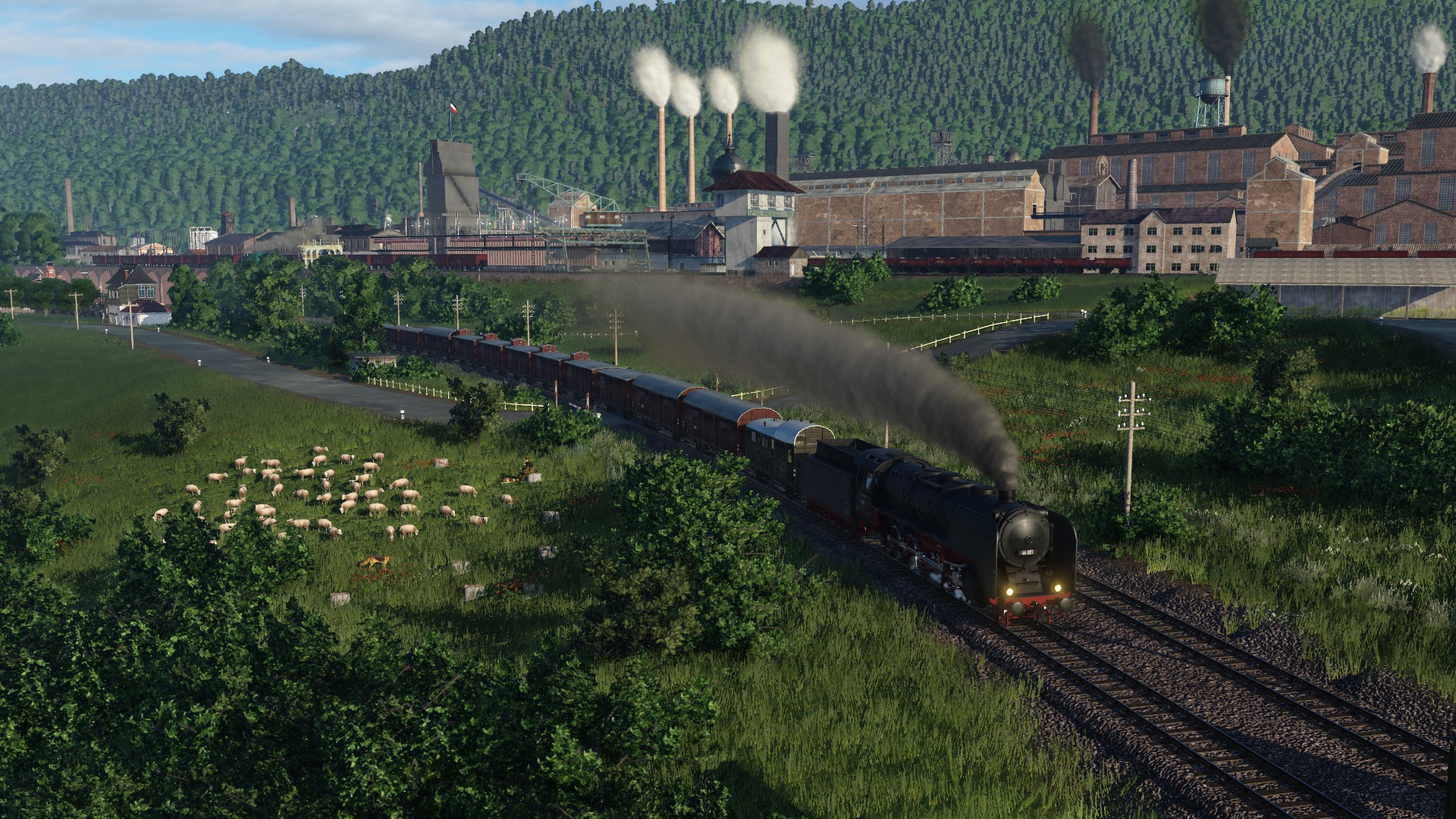Schwere Lok mit Schwerindustrie