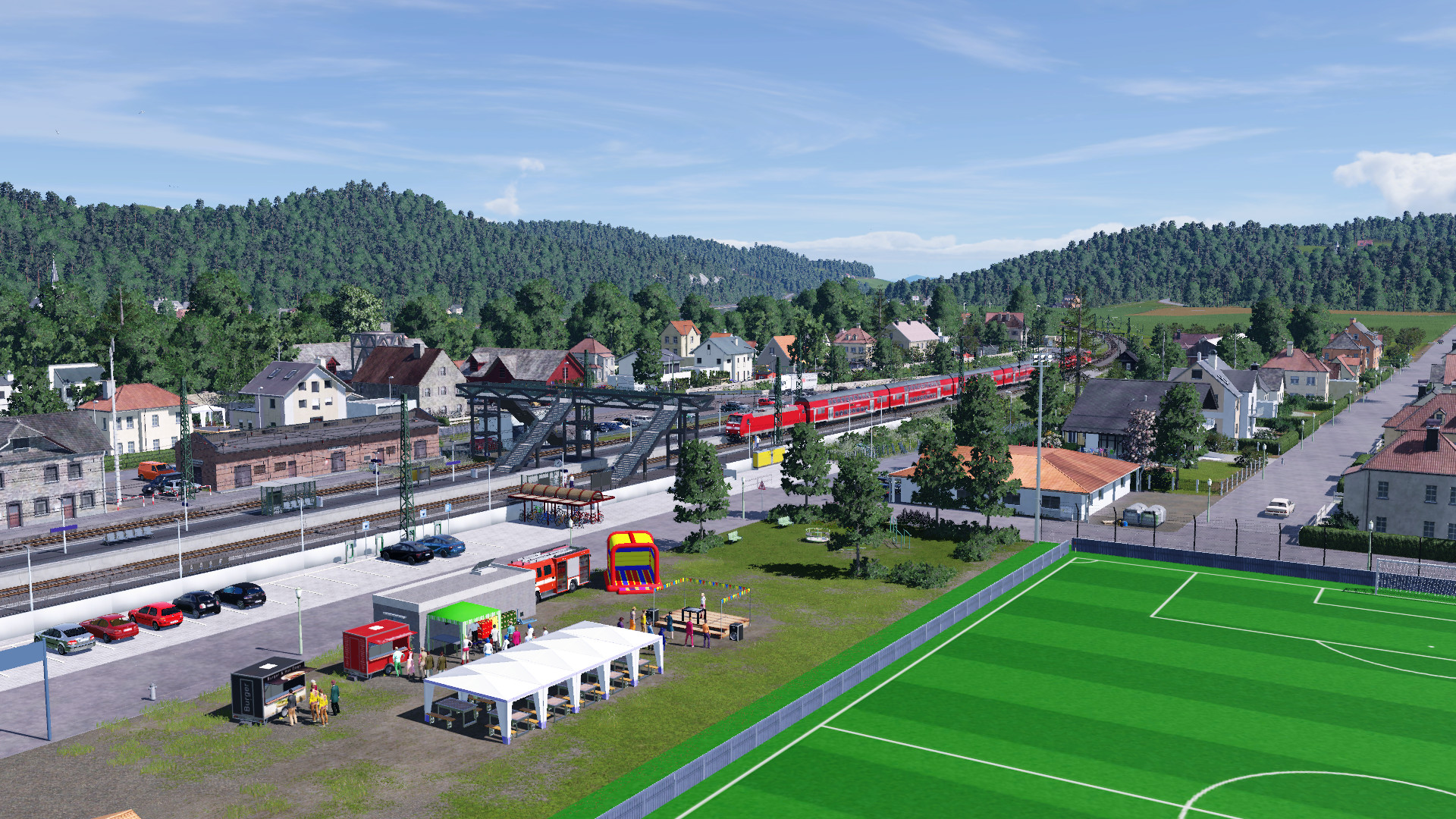 RE 3 fährt in Markolfing ein