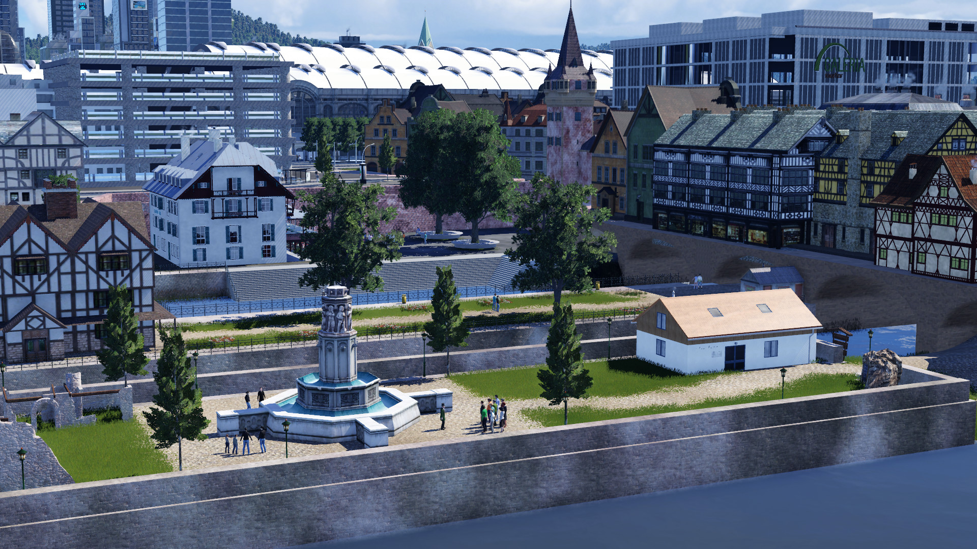 Krämerbrücke Flussufer