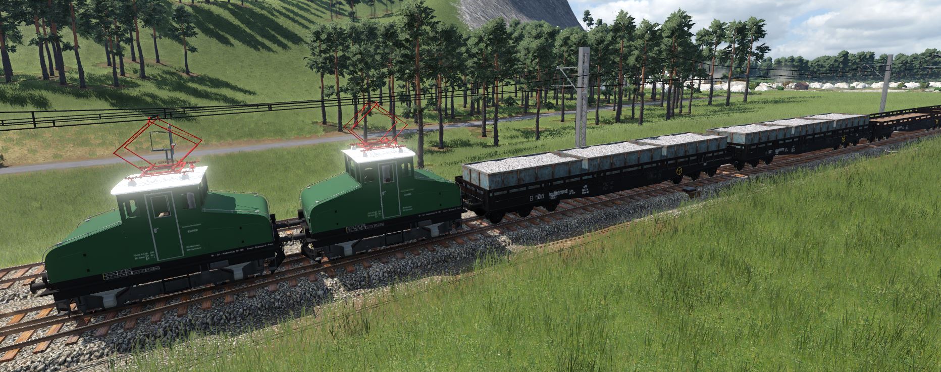 Steintransport in Halb und Halb