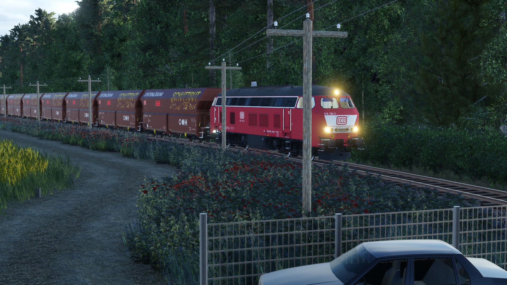 Schotter Zug auf der Rüdersbahn