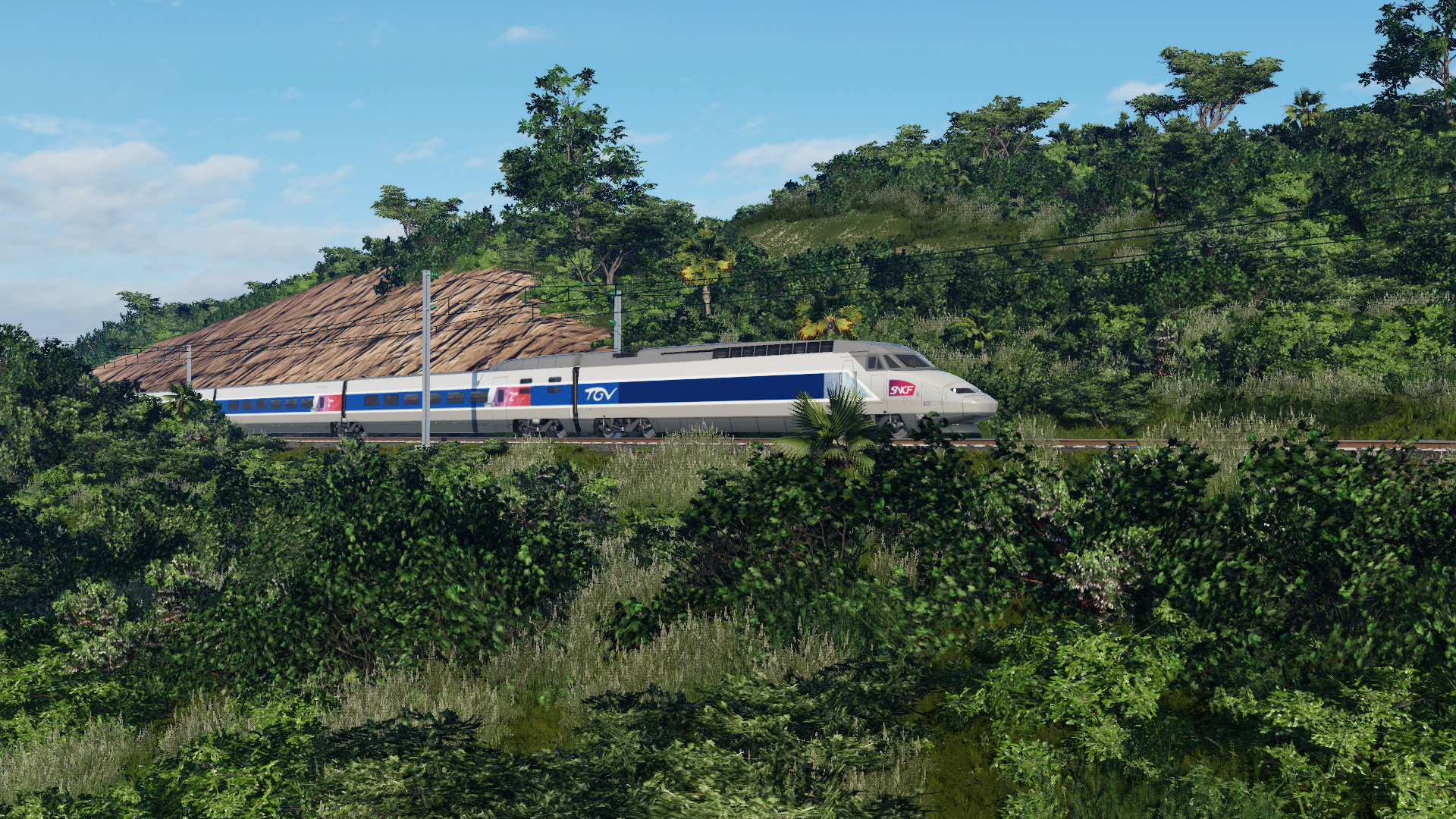 TGV nahe der Mittelmeerküste