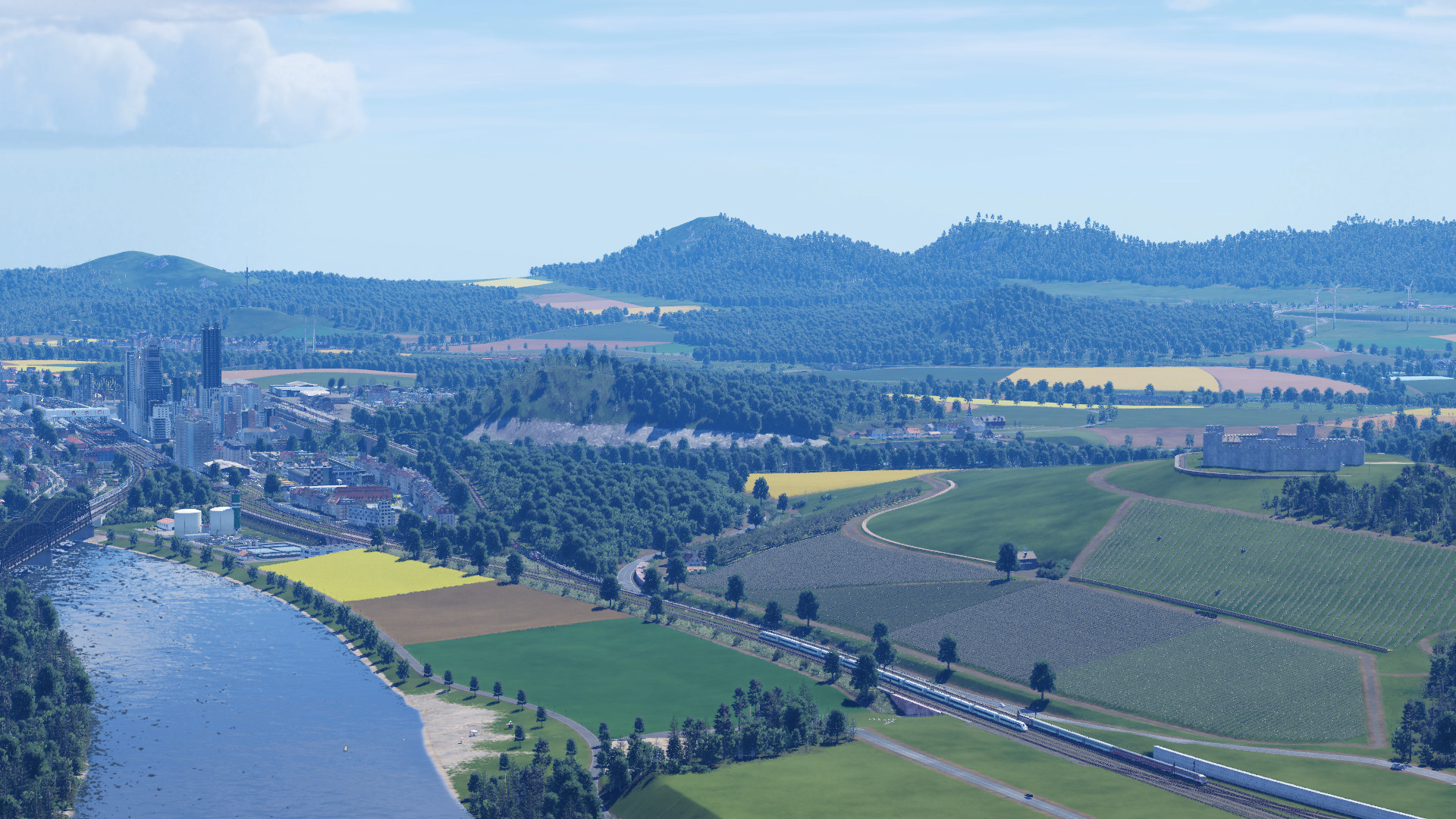 Weinberge und Stadt