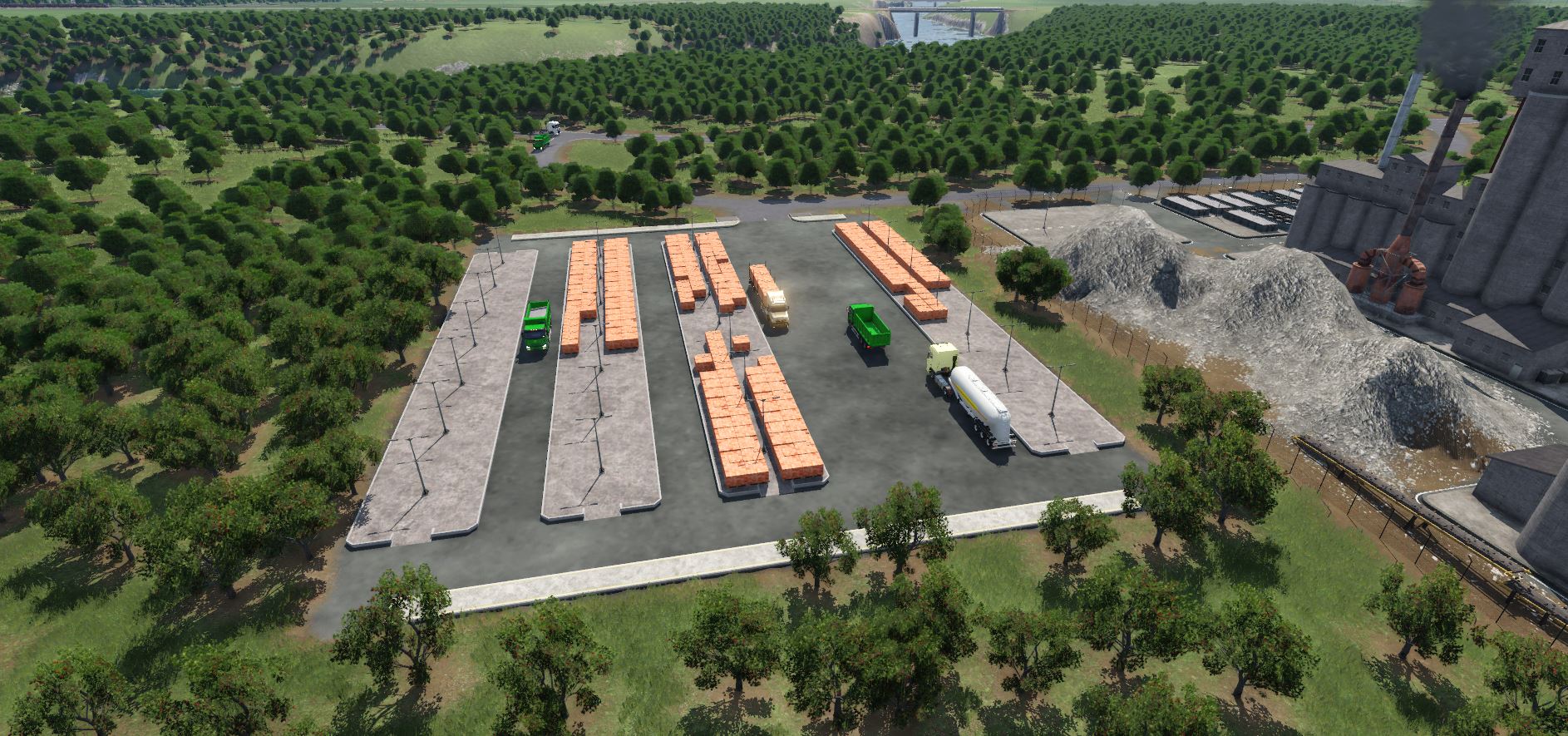 Baumaterialproduktion auf AA2.