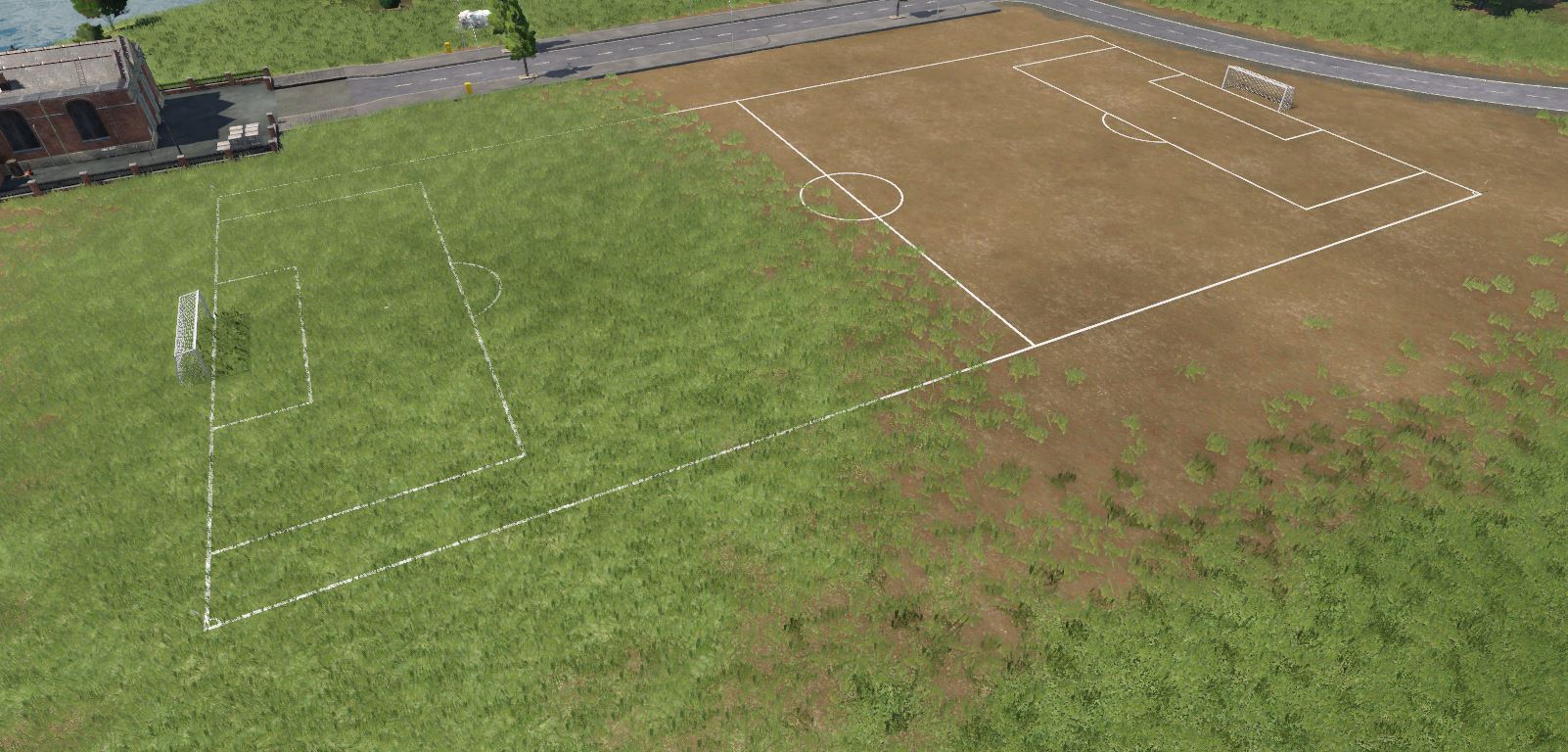 Fußballfeldmarkierung