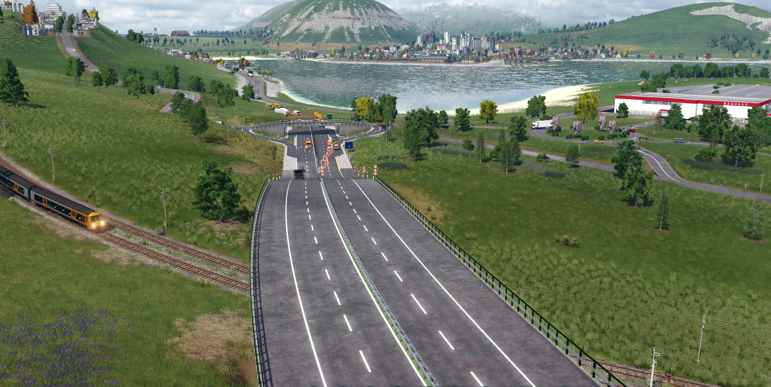 End of new motorway near Sandown 2004