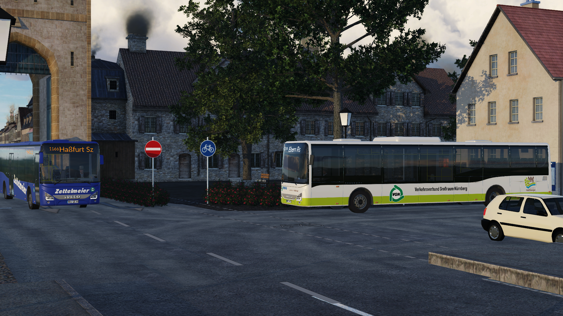 Bustreffen in der oberen Vorstadt.