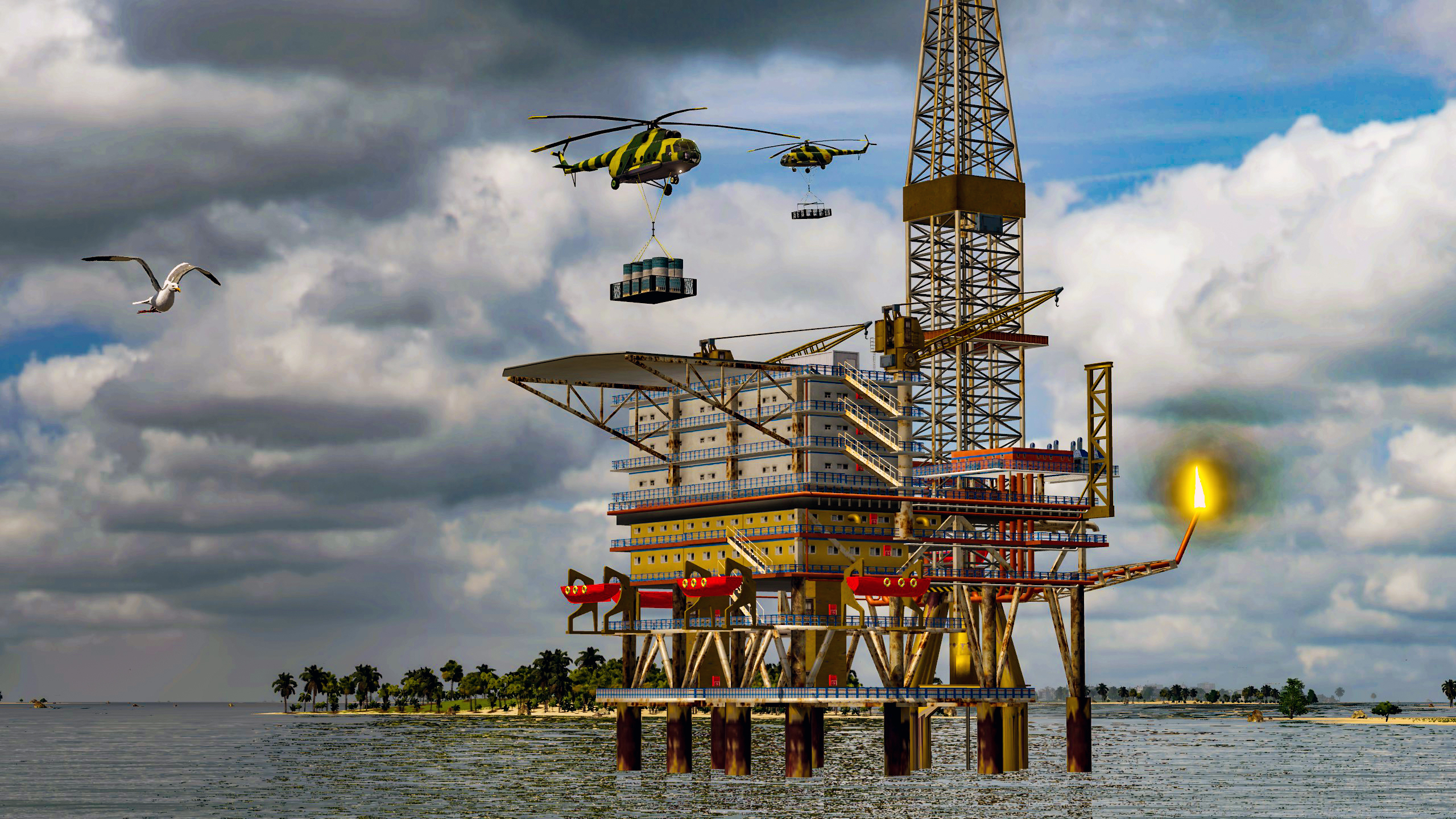 Debugging now~  Offshore Oil Rig  (uep2-12b)