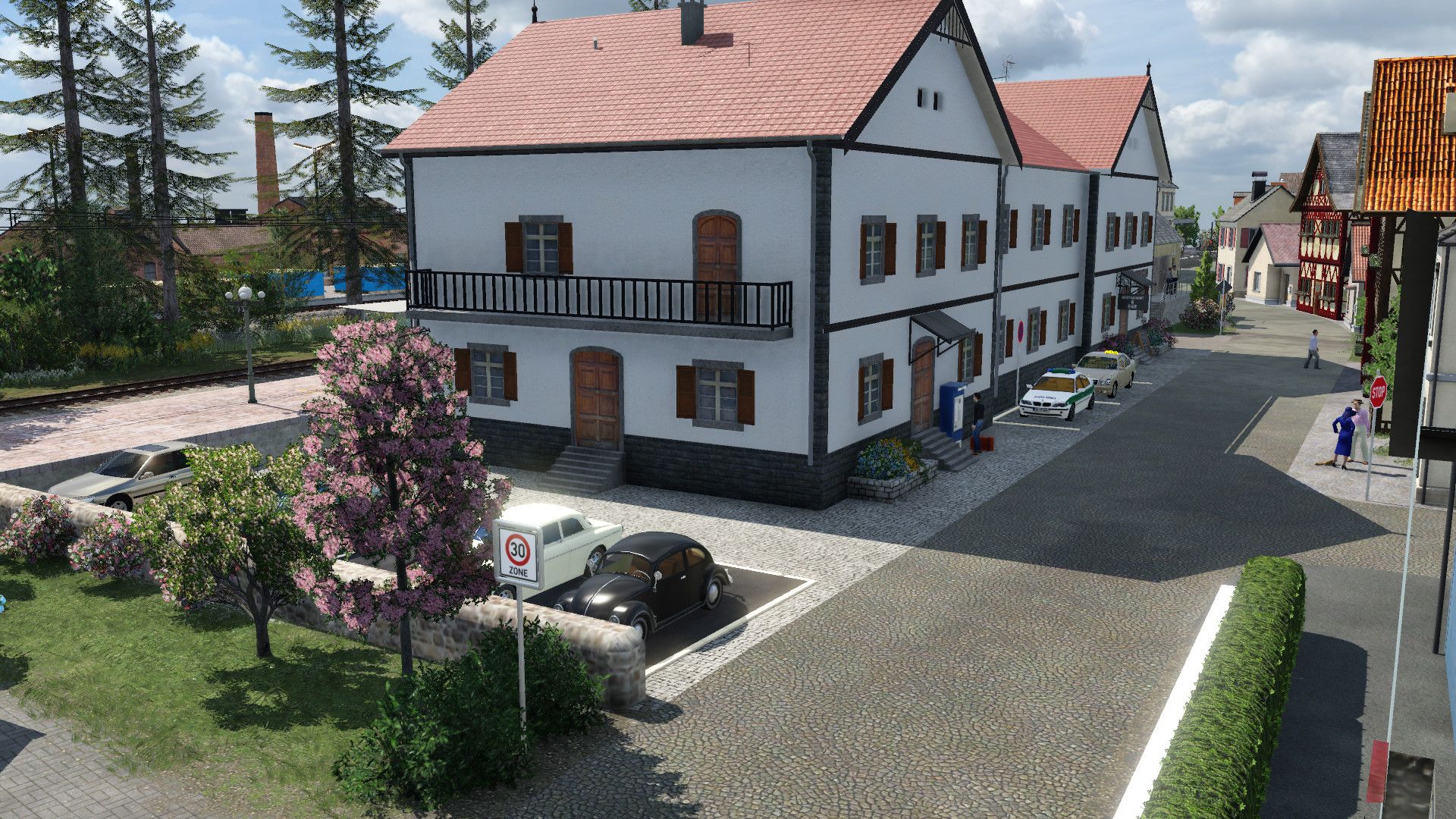 Gepflegter Bahnhofsvorplatz