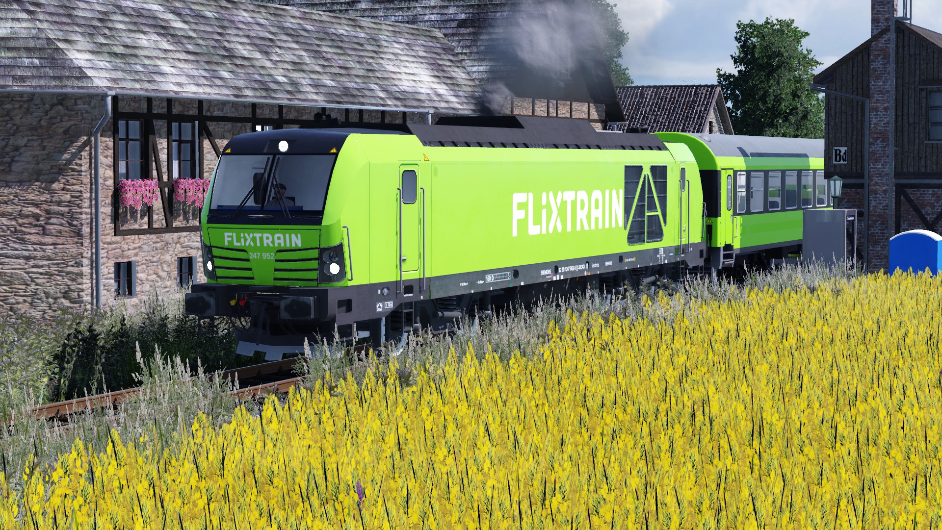 Flixtrain auf der Hochtannbahn
