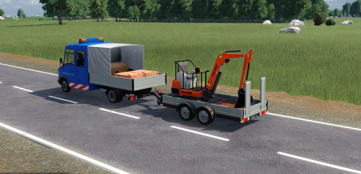 Minibagger Transport