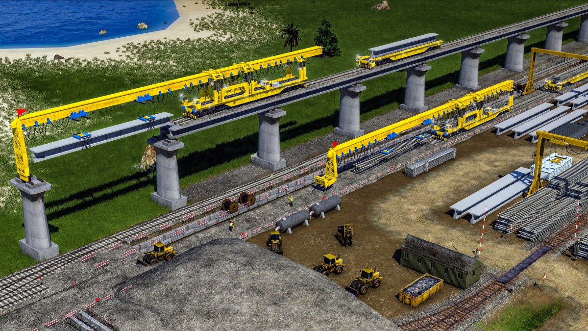 railway construction site