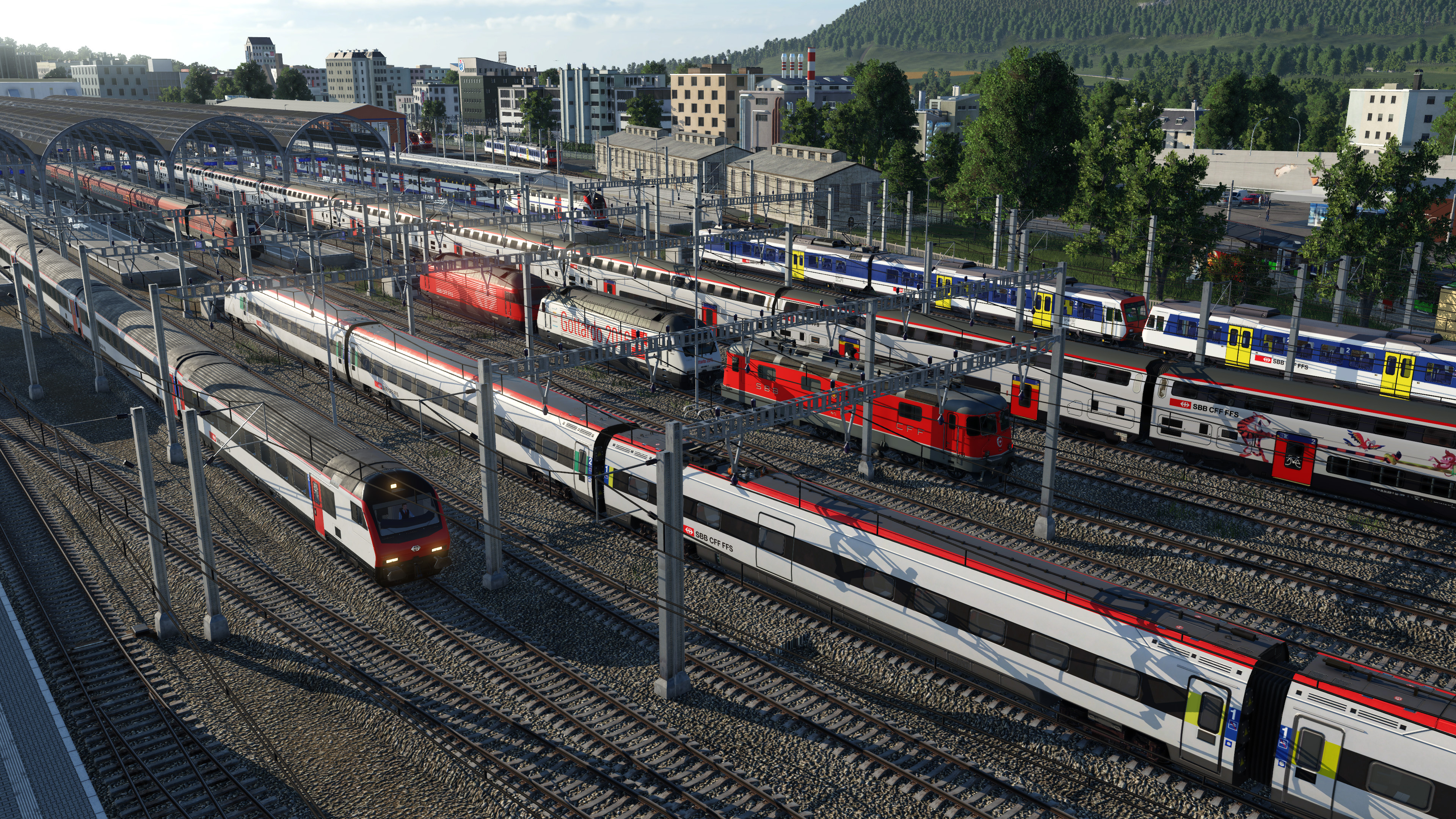 Swiss scenery: Einfahrt Bahnhof Schönau