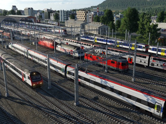 Swiss scenery: Einfahrt Bahnhof Schönau