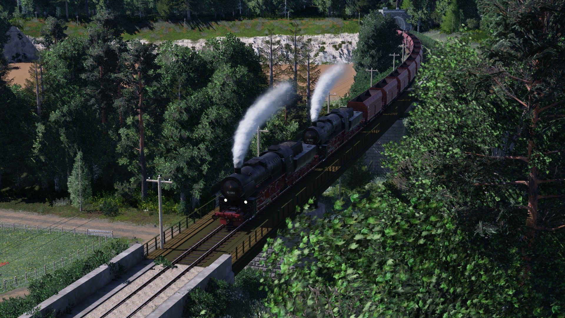 Erz Dampf auf der Rückstahlbrücke