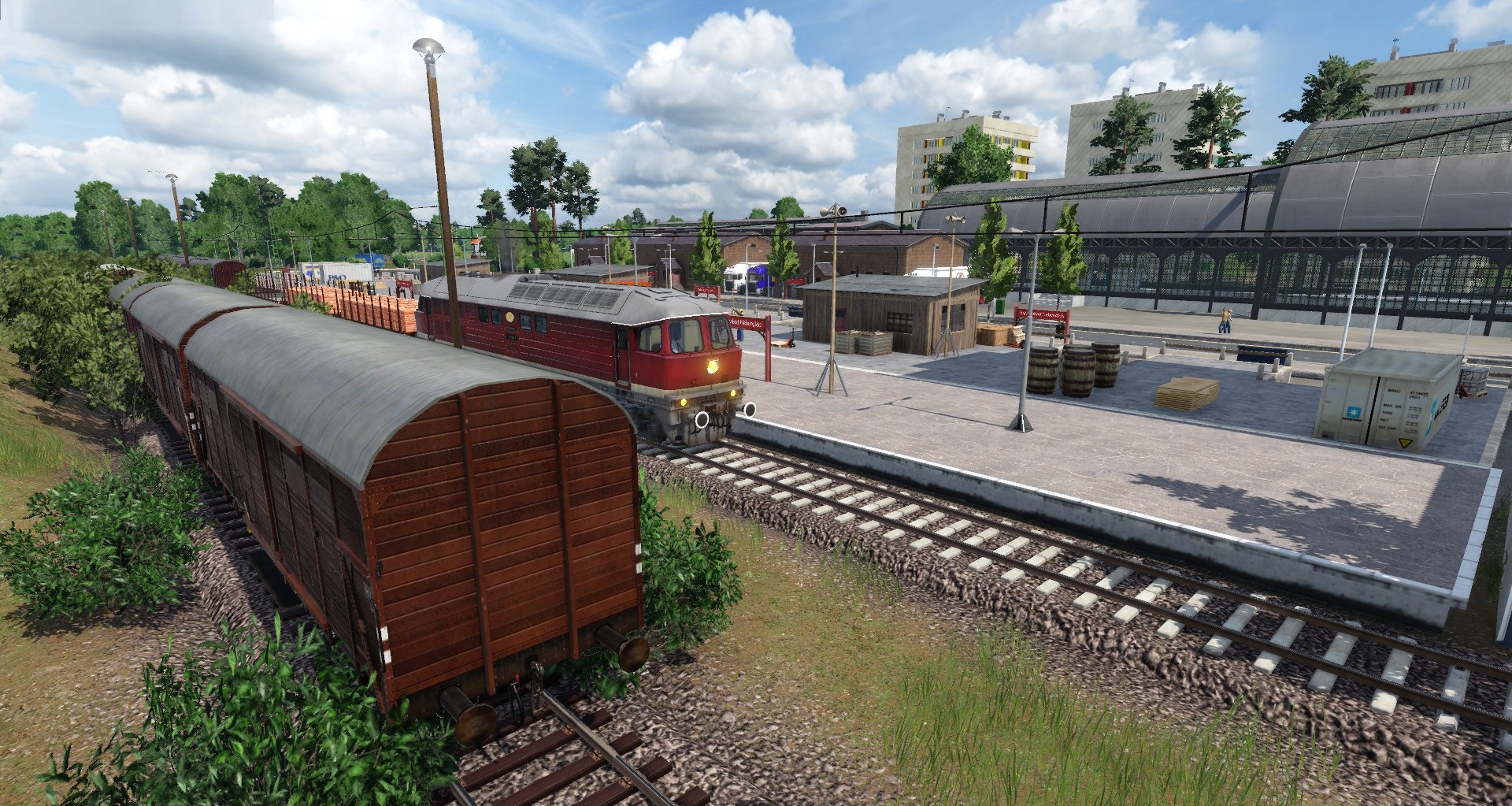 Güterbahnhof mit stillgelegtem Gleis