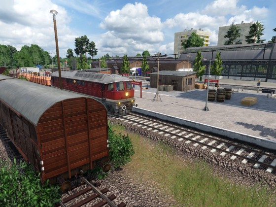 Güterbahnhof mit stillgelegtem Gleis