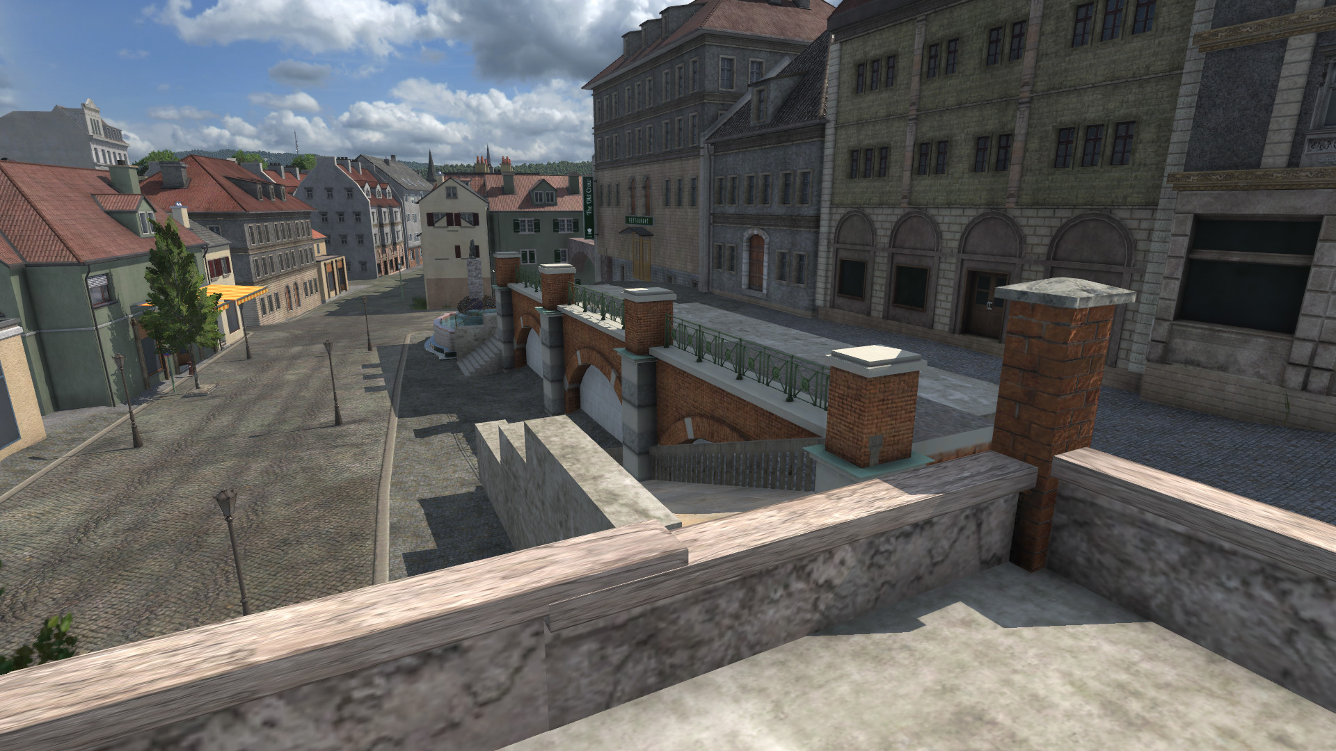 Blick von der Terasse der Pizzeria auf die vord. Hauptgasse