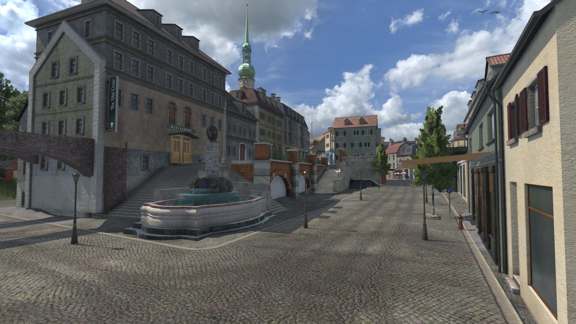 Vordere Hauptgasse/Rabengasse mit neuem Rabenbrunnen und überarbeitetem "Rainli"