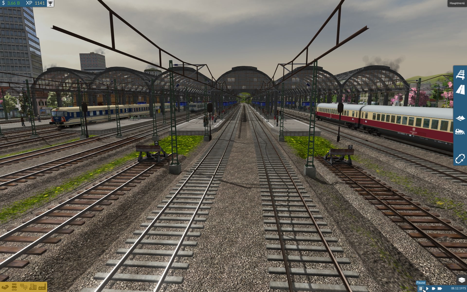 Blick auf die Bahnhofshalle Donauwörth aus Richtung BW