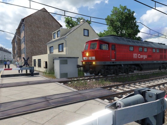 Einfahrt Güterzug mit BR241 der DB Cargo.