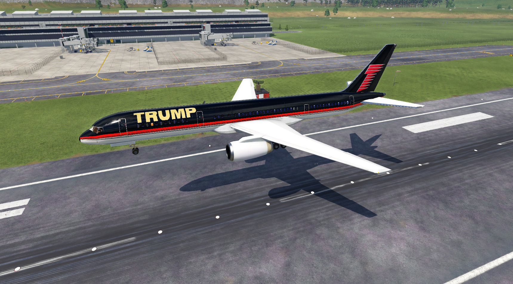 Donald fliegt zum Golf spielen