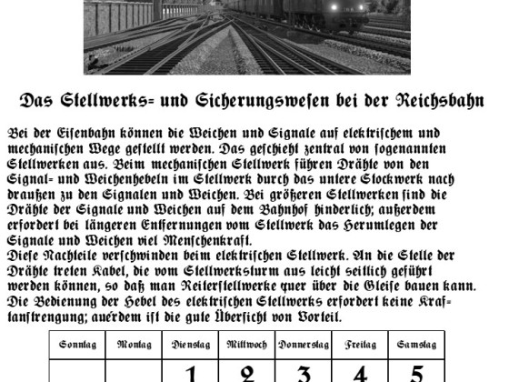 Reichsbahn-Kalender November