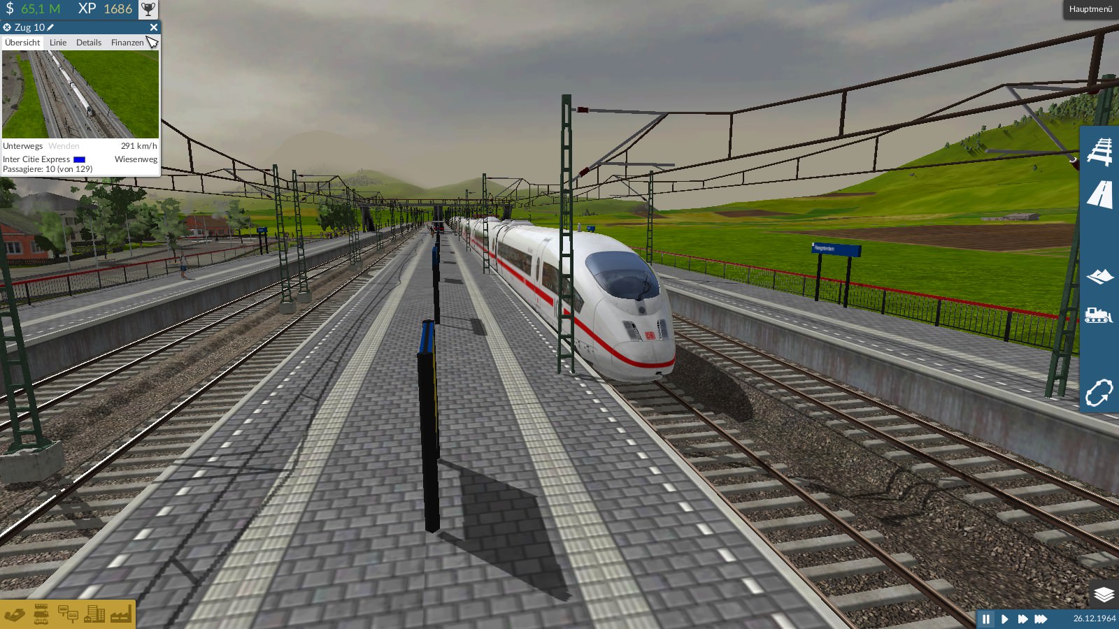 Mit über 290 km/h durch den Bahnhof