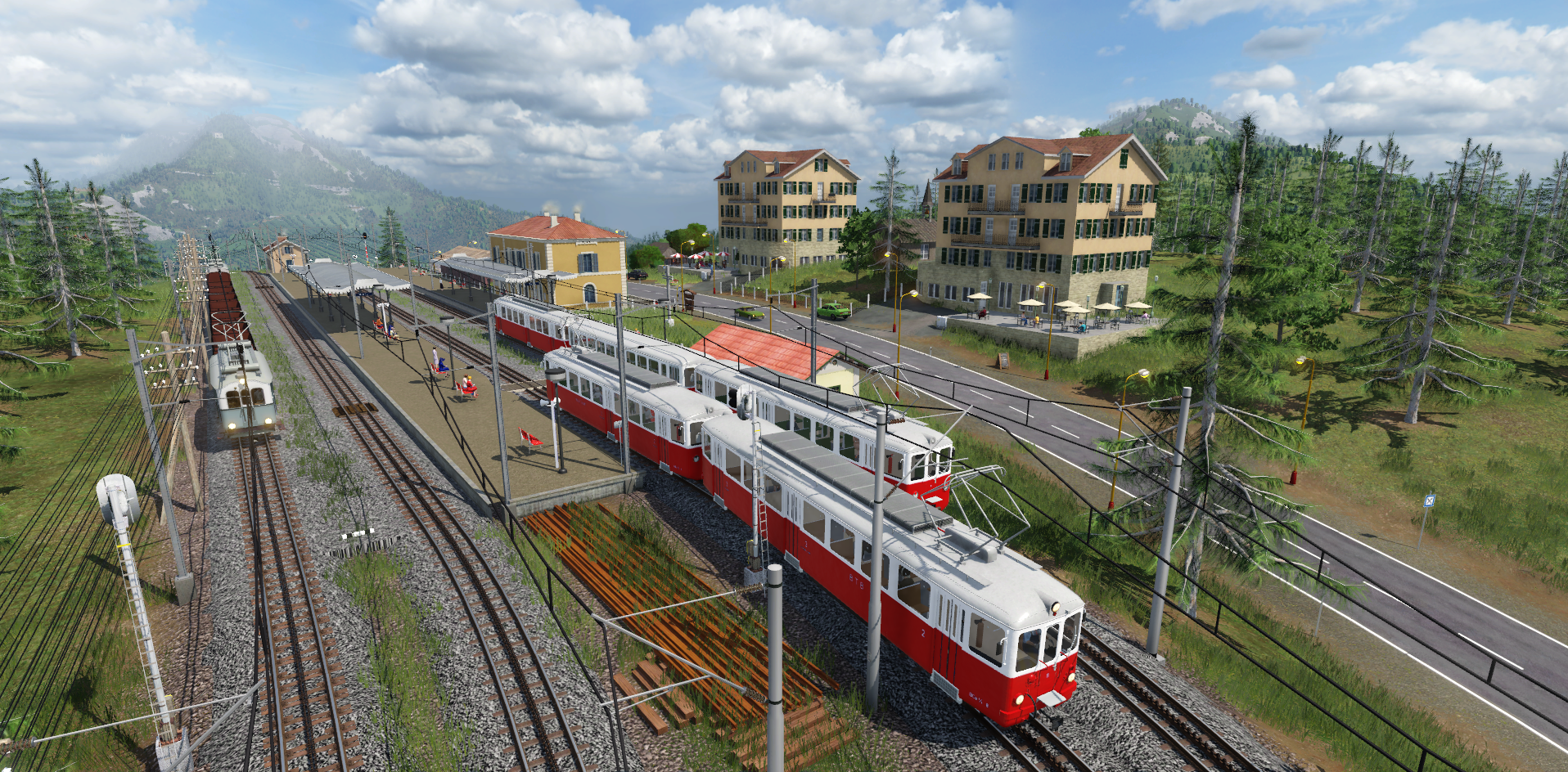 Cog railway peak station.