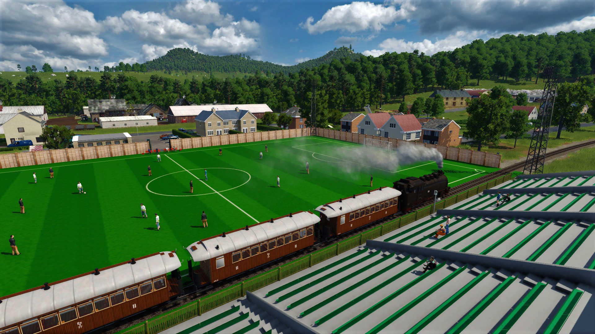 Museumsbahn am Spielfeld